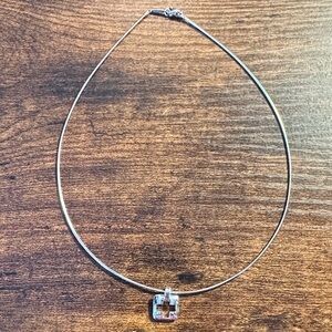 Tiffany & Co. Pierced Cross Silver Necklace